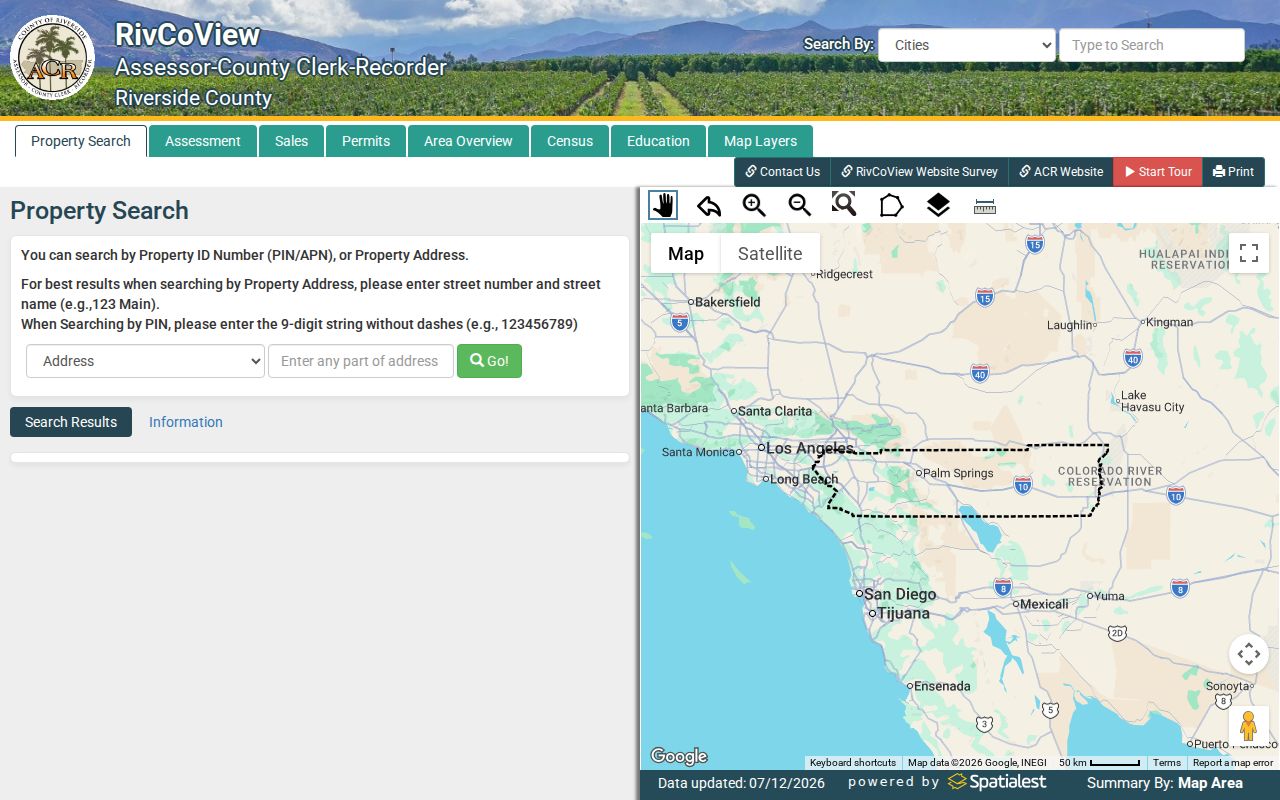 San Jacinto people search by property address in RivCoView