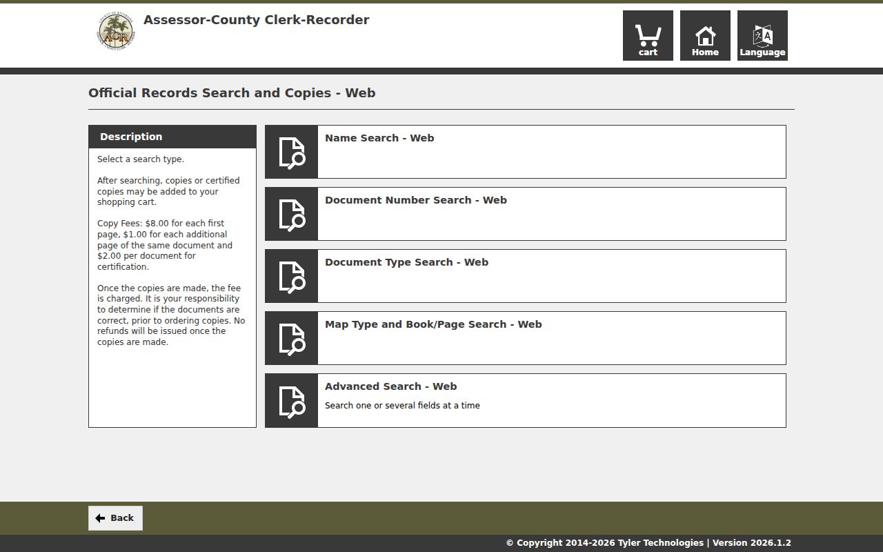 San Jacinto people search options in the Riverside official records portal